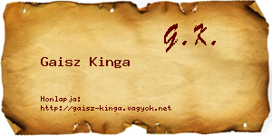 Gaisz Kinga névjegykártya