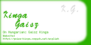 kinga gaisz business card